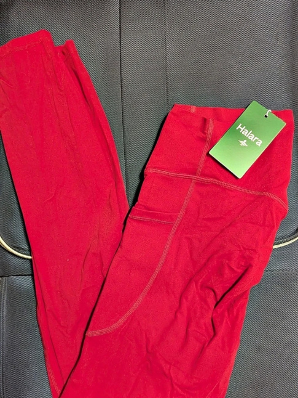 Halara red leggings 7/8 medium NWT